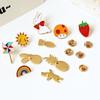 10-100Pcs Enamel Badges Pins Diversity Random Brooches Icons Plants Animal Fruit Pins On Backpack Clothes Hat Decor Accessories