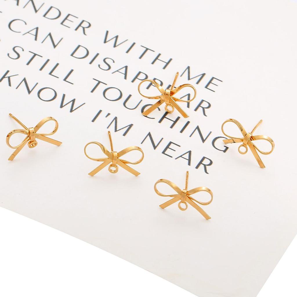 Медные серьги-бабочки для изготовления украшений своими руками, женские серьги, 1 пара