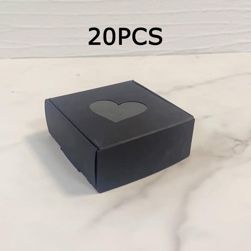 WTEMPO Heart-Shaped Clear Window Paper Gift Boxes Perfect for DIY Crafts & Trinket Packaging Birthday Wedding Party Decor Treat Boxes