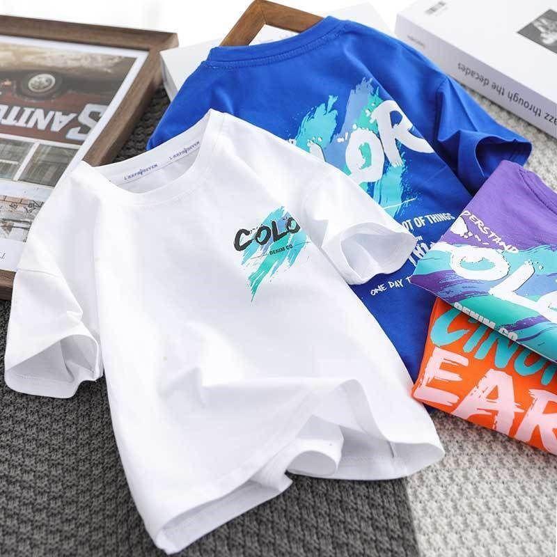 Детская футболка CUHK, штаны с пятью точками, костюм с короткими рукавами для мальчиков, летние шорты, летний спортивный костюм