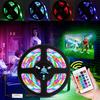 USB Dimmable RGB Colorful LEDs Strips Light with IR Remote Control 16 Colors & 4 Lighting Modes 5m