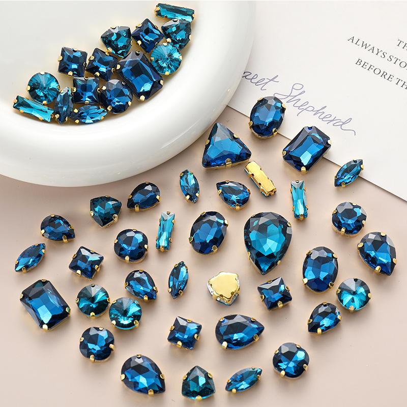 Поставка Стеклянная дрель-коготь, сшитая вручную, пряжка из алмазного кристалла, своими руками, свадебная одежда, аксессуары для волос, пряжка для обуви, аксессуары, смешанные 50 шт.