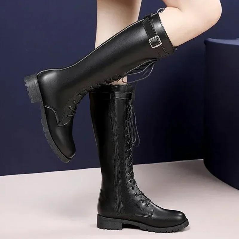Long Tube Boots for Women 2025 New Autumn and Winter High Tube Thick Soled Long Boots White Knee High Short Knight Boots Shoes