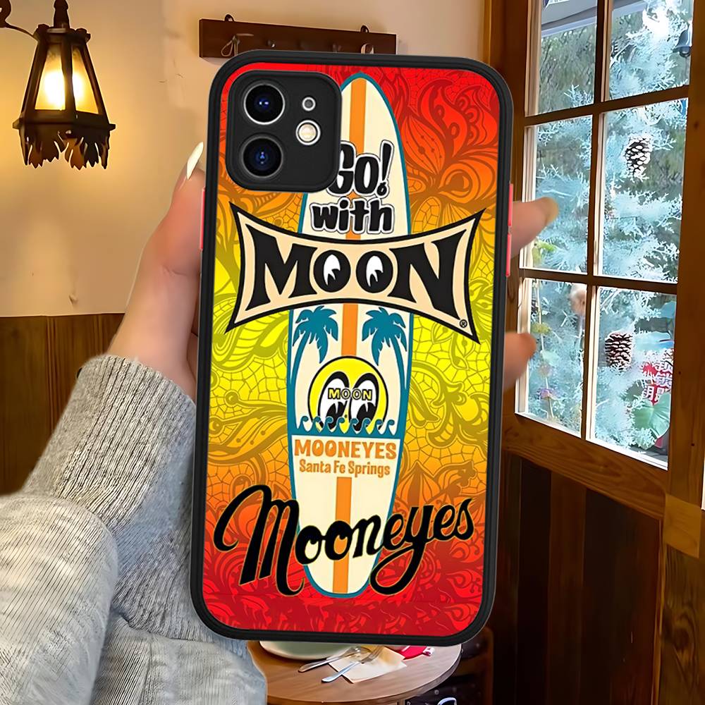 M-Moon-eyes Luxury Matte Protective Case For IPhone 16 15 14 13 12 11 Pro Max X XS MAX Protection Case