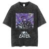 Футболка с принтом манги Soul Eater, персонаж Смерть Ребенок, винтажная стирка, уличная одежда, мужская и женская одежда, оверсайз хлопковая футболка