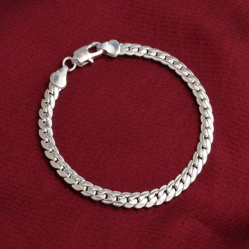 Fashion 18k Gold Sterling 5MM Men Jewelry Charm Women Lady Chain Bracelets Wedding Party Gifts
