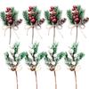 Christmas Decoration Artificial Plant Pine Branch Christmas Tree Pendants Xmas Circle Ornaments New Year Home Party Supplies