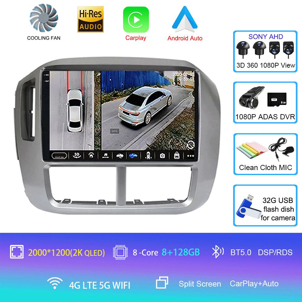 Android 14 Carplay Auto WIFI+4G Для Honda Pilot 2006 2007 2008 Автомагнитола GPS Стерео Мультимедийный Видеоплеер 2din Головное Устройство Аудио