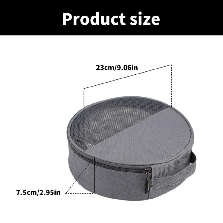 Outdoor Plate Dish Bowl Storage Bag Round Plate Carriers Bag for Picnics Camping Plate Organizers Tableware Container