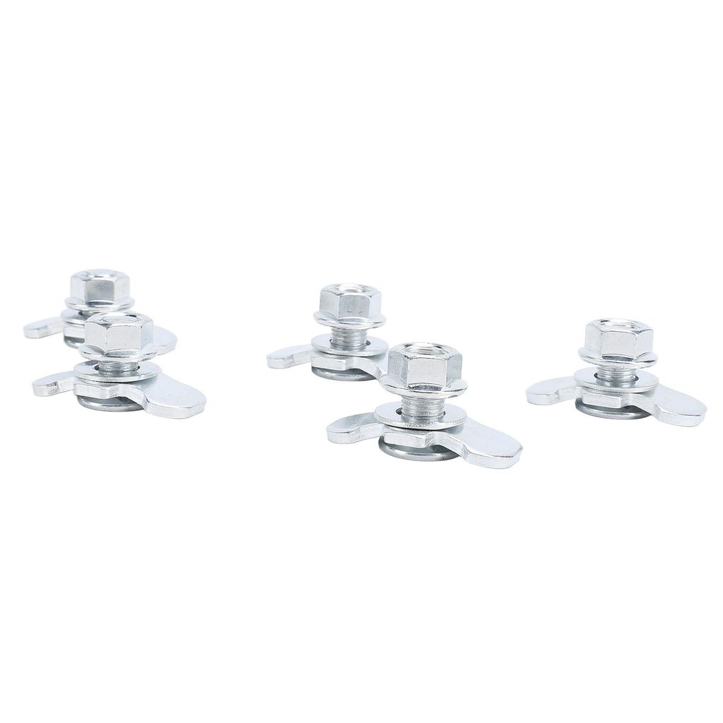 5pcs L Track Double Lug Threaded Stud Nut Fitting M10x20mm for Truck Bed Trailer Control Pickup RV ATV