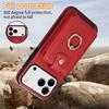 For iPhone 17 Pro Max Case Card Holder Ring Kickstand TPU+PU Leather Phone Cover with Long Strap
