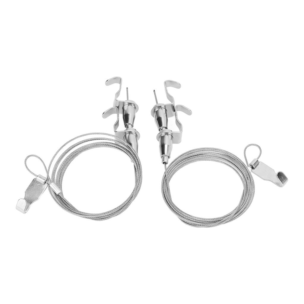 2pcs Adjustable Picture Hanging Wire with Hook 2m Length 33LBS Loading for Wall Picture Exhibition