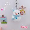 Cute Snowman Plush Keychain Christmas Ornament Creative Stuffted Doll Backpack Plushie Pendant Christmas Gifts for Friends