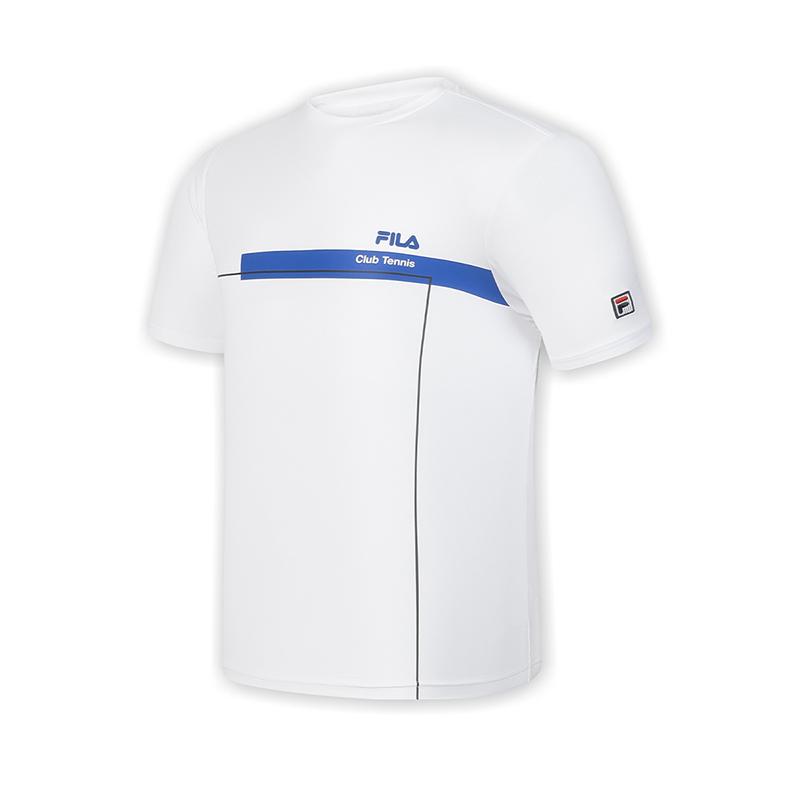 FILA T Shirts Men's White Crew Neck Moderate Straight Fit A11M423111FWT