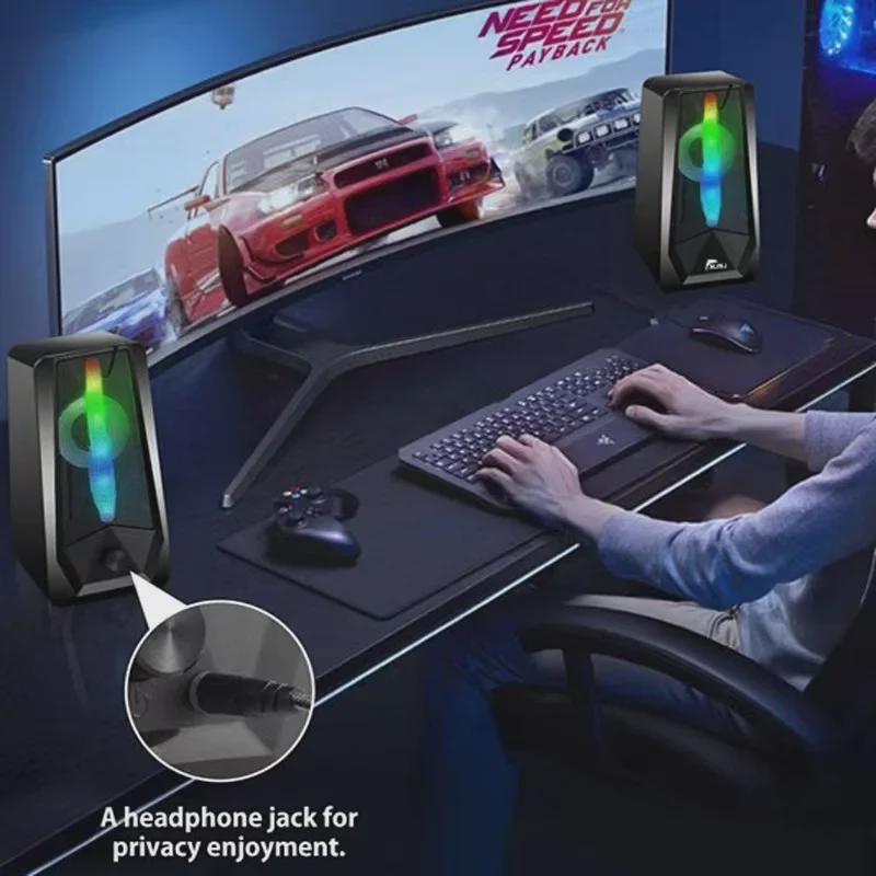 Проводные мини-мультимедийные колонки Luminous Bass для настольных ПК и ноутбуков