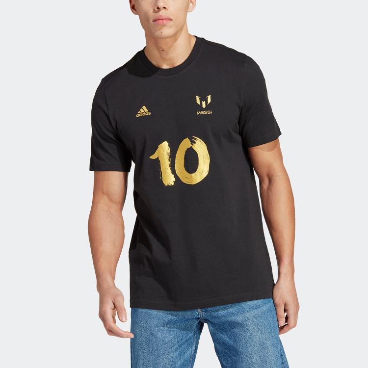 Adidas Футболка Messi Football CNY с рисунком, мужская футболка черного цвета HY1013