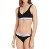 Calvin Klein Logo Print Non-Adjustable Strap Bra Women Underwear Black QF5490-001
