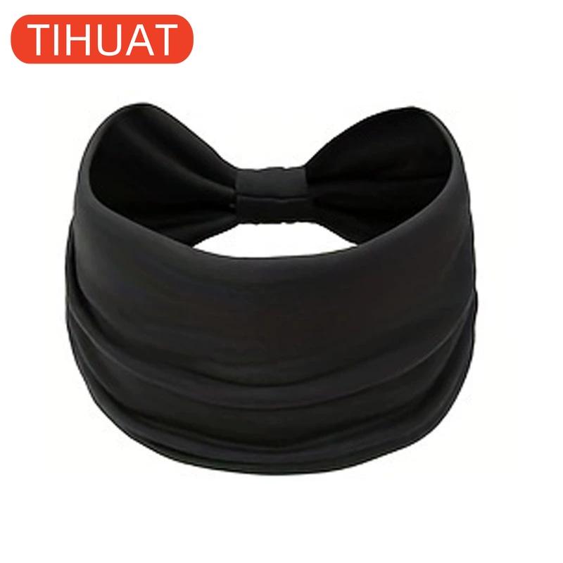 1pc Boho Solid Wide Headbands Vintage Knot Elastic Turban Head Wrap for Women Girls Soft Bandana Hair Accessories