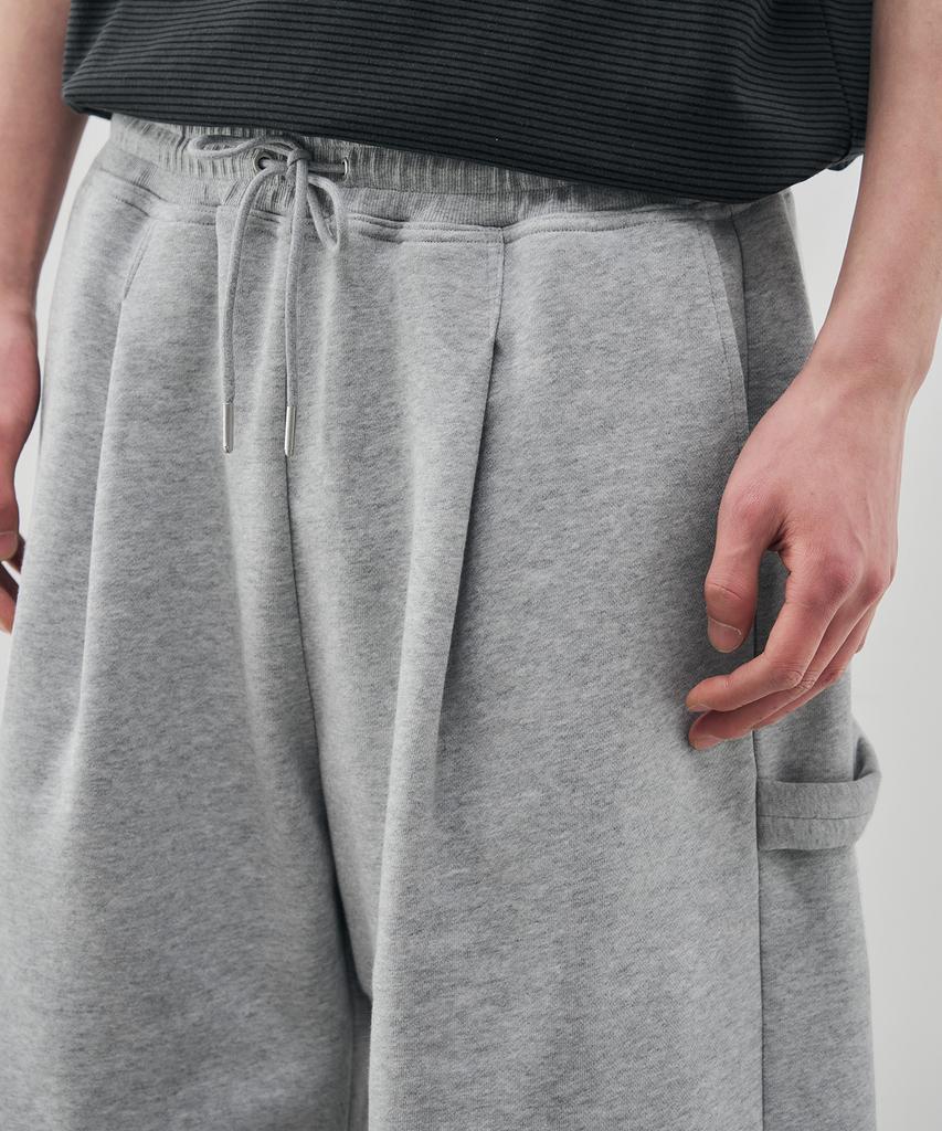 Drawfit [Draw Fit X Daily Room] Прочные шорты-бермуды из футера [Серый]