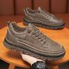 Осенняя мужская обувь, новые модные повседневные кроссовки высокого качества для мужчин, универсальные удобные нескользящие туфли на платформе со шнуровкой