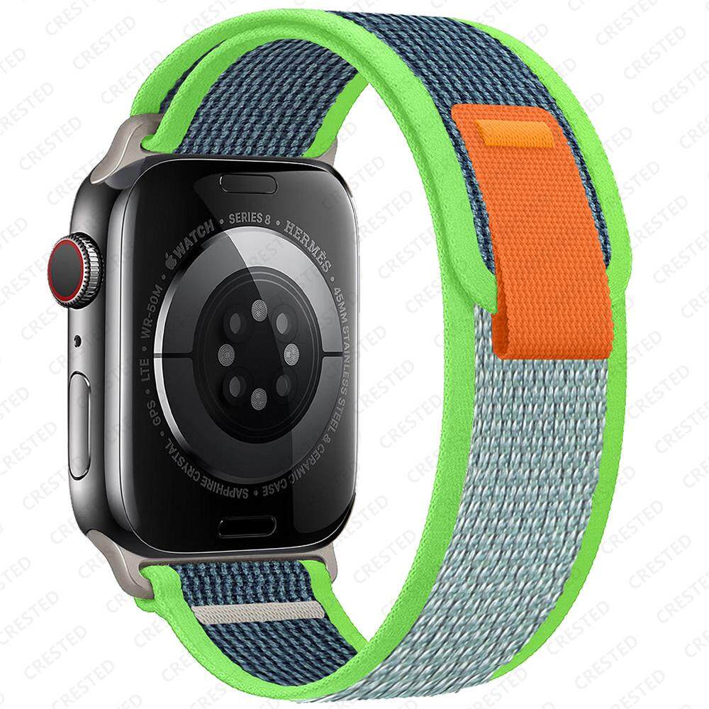 Ремешок Trail Loop для Apple Watch Ultra 2/Ultra 49 мм 45 мм 41 мм 44 мм 40 мм 42 мм 38 мм Нейлоновый ремешок iWatch для Apple Watch Series 9 8 7 6 SE 5 4 3 2 1