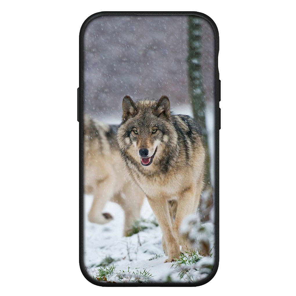 Чехол для iPhone 16 15 Xiaomi Redmi Note 14 13 12 11 Pro Max X 8 9 16e Samsung Galaxy S25 S24 S23 Moto G85 14C OPPO Huawei Stalking Wolf Phone Case