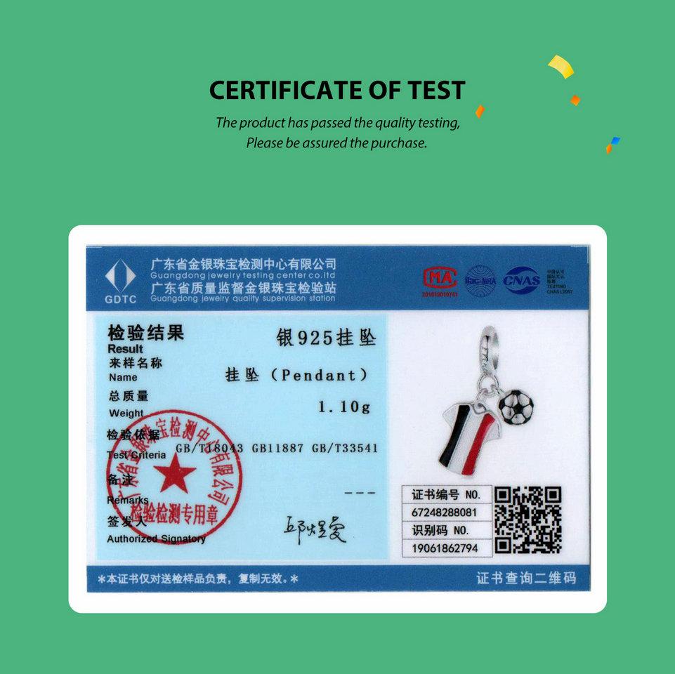 WOSTU 2024 Стерлингового Серебра 925 Пробы Футбол Любовь Спортивные Очаровательные Бусины подходят Для Женщин Браслет и Ожерелья Ювелирные Изделия Футбольные Бусы