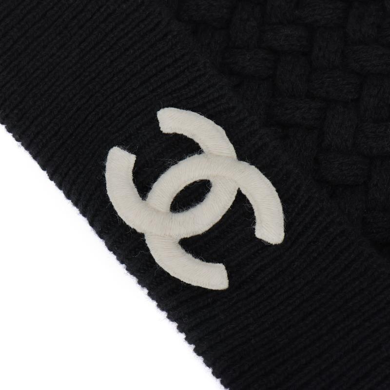 Chanel Дизайн Логотипа - Бархатная Шляпа Унисекс Стиль для Пары Черная