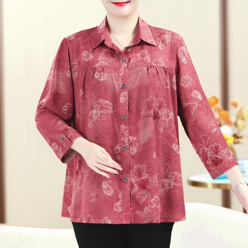 Элегантные рубашки оверсайз для женщин, топ с длинными рукавами, свободные женские блузки больших размеров, винтажная женская одежда среднего возраста