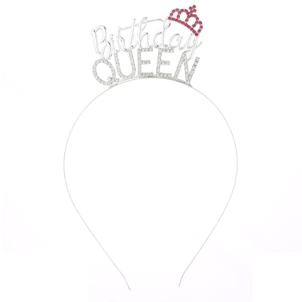 Stylish Metal Crown Birthday Queen Headband Set - Narrow Hair Accessories