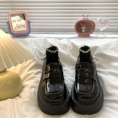 Туфли на высоком каблуке, женская обувь, туфли на толстом каблуке в стиле ретро, женская униформа, туфли на платформе для колледжа, женская обувь