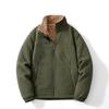 Stand Up Collar Fleece Jacket for Men In Autumn and Winter, Thick Fleece Casual Hoodie, Loose Oversized Lambskin Jacket