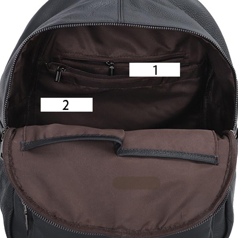 Vintage Genuine Leather Travel Backpack Women's Cowhide College Style School Bag