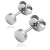 [Adelina Style] Titanium Earrings Leave It On Dumbbell Men's Ladies Unisex Simple Design Stud High Durability Compatible with Metal Allergies Silver