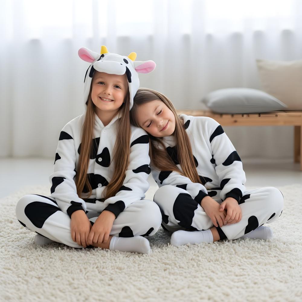 Piżama Onesie Kigurumi Kostium Przebranie Krowa Dzieci 95-105Cm