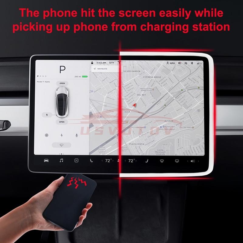 Защитная рамка-молдинг для экрана Juniper на Tesla Model 3 Y, Рамка края экрана, Накладка на зеркало заднего вида, Защитные аксессуары для центральной консоли
