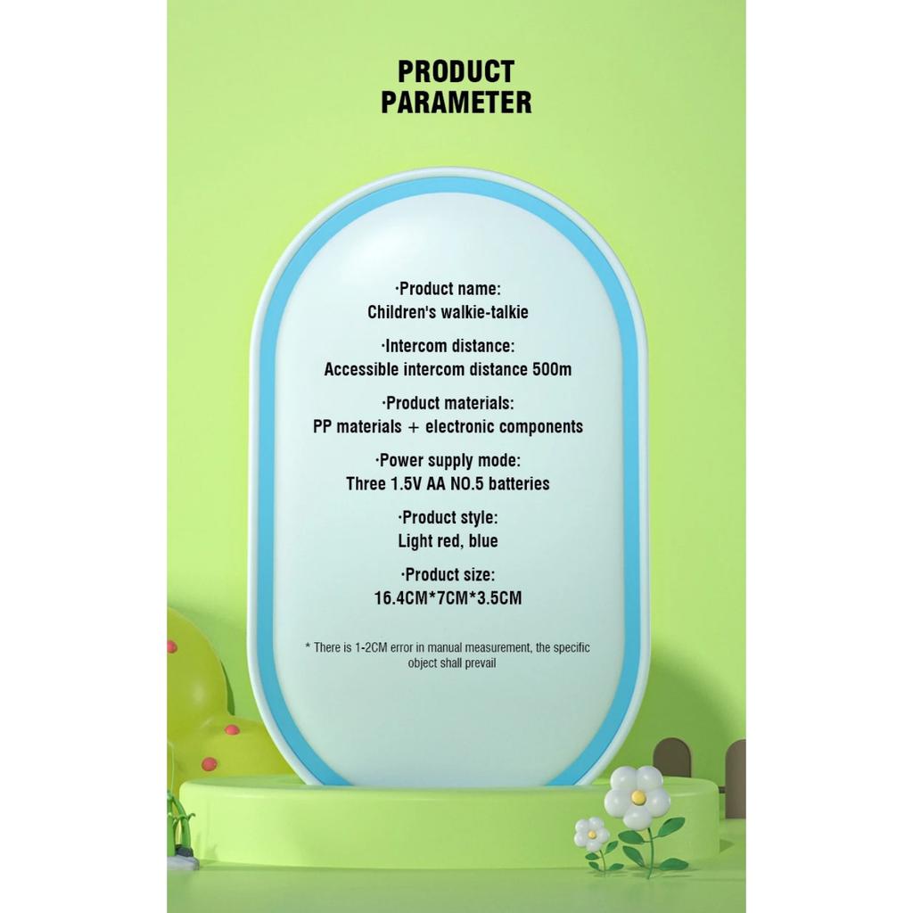 2PC Children's Walkie-talkies Wireless Cartoon Pagers Remote Intercom Outdoor Kids Toys Parent-child Interaction Education Game