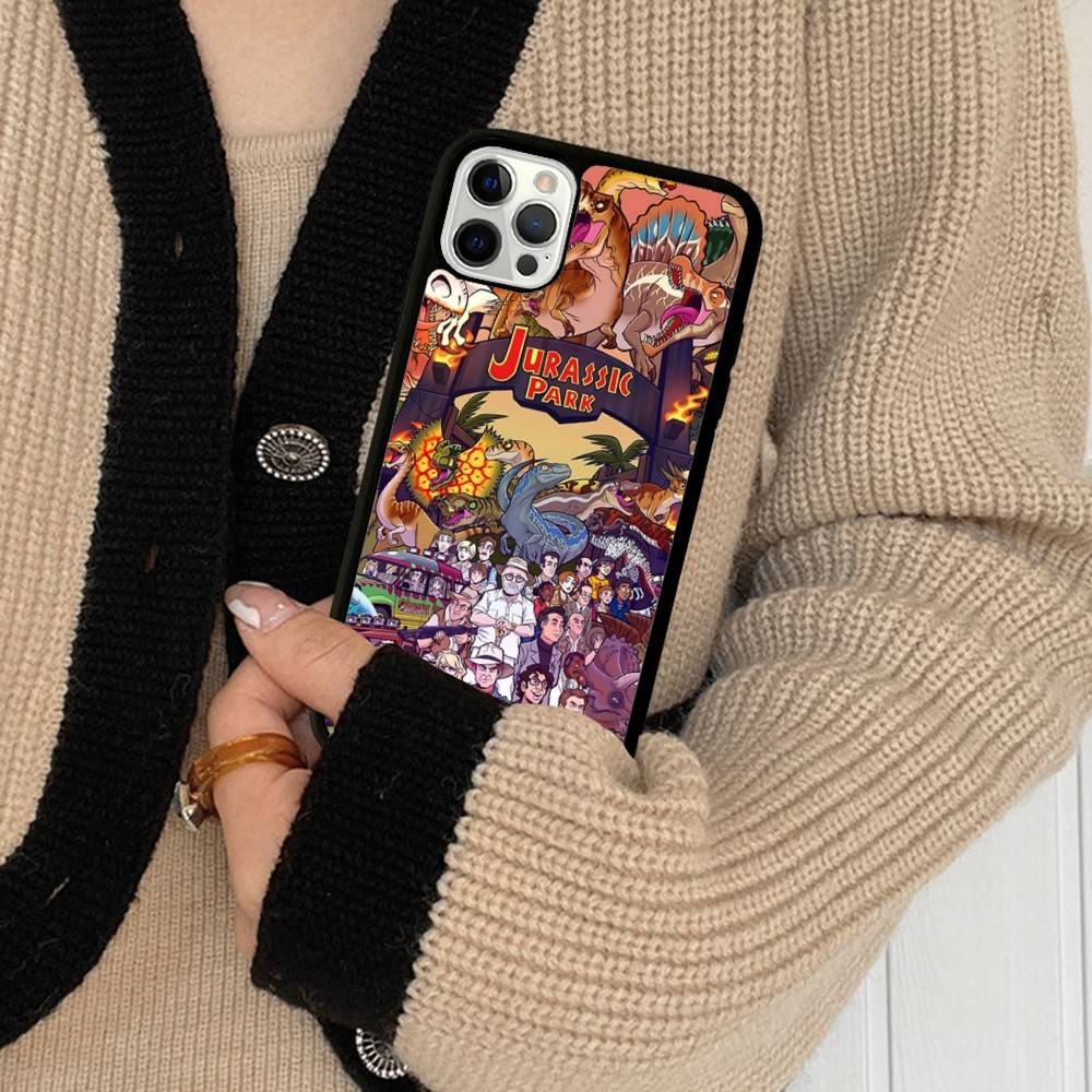 J-Jurassic Park Dinosaur World PC+TPU Phone Case For IPhone 17 16 15 14 PRO MAX 11 12 13 PLUS MINI Cover