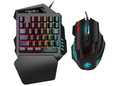Mini2x Набор клавиатура и мышь типа B набор клавиатура и мышь игровой левая клавиатура полный комплект USB проводной без задержек долговечность игра FPS для PlayStation 4 для