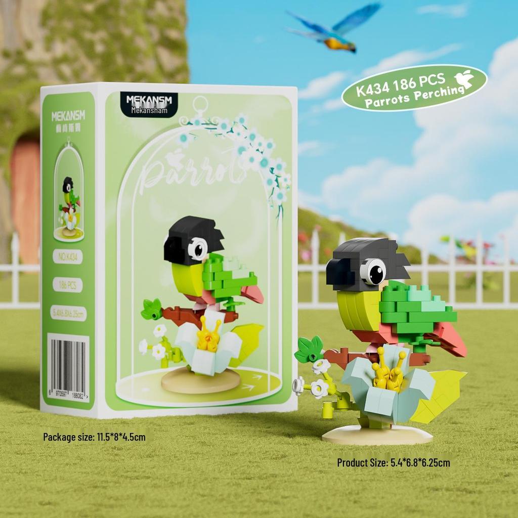 Совместимые оригинальные образовательные строительные блоки Lego для детей в виде птицы ара