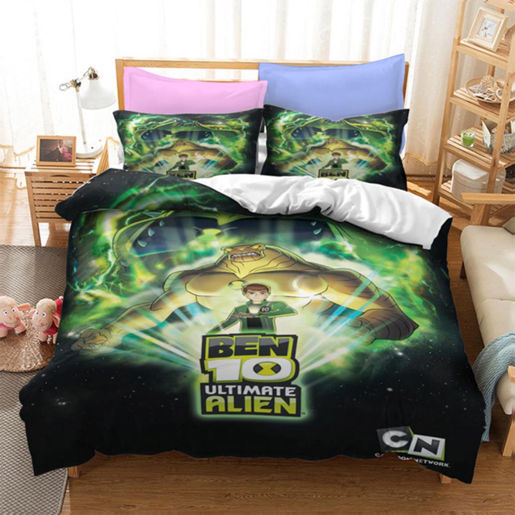 Anime Ben Gwen Duvet Cover 10 Cartoon Bedding Sets Boys Adult Gifts Bed Set 2/3 Pcs Quilt Comforter Covers Home Textiles
