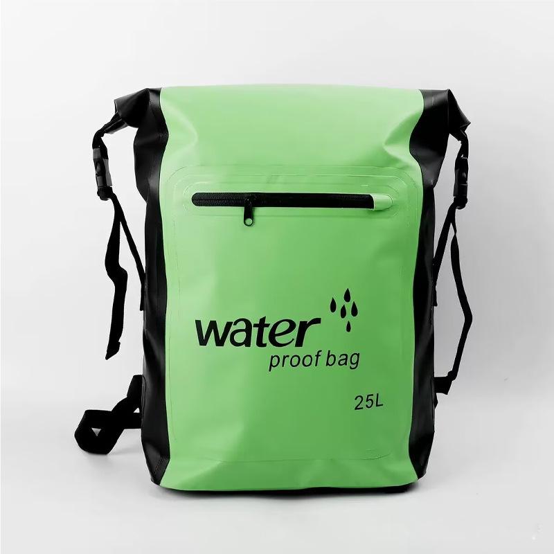 25L Outdoor Waterproof Wear-Resistant PVC Backpack for Rafting and Swimming