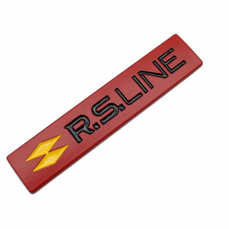 3D Metal RS Line Logo Rear Trunk Emblem Badge Side Fender Car Sticker Decals Car Styling Accessories