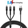 3-в-1 Micro USB Type-C 3/5A Быстрозарядный кабель для телефона