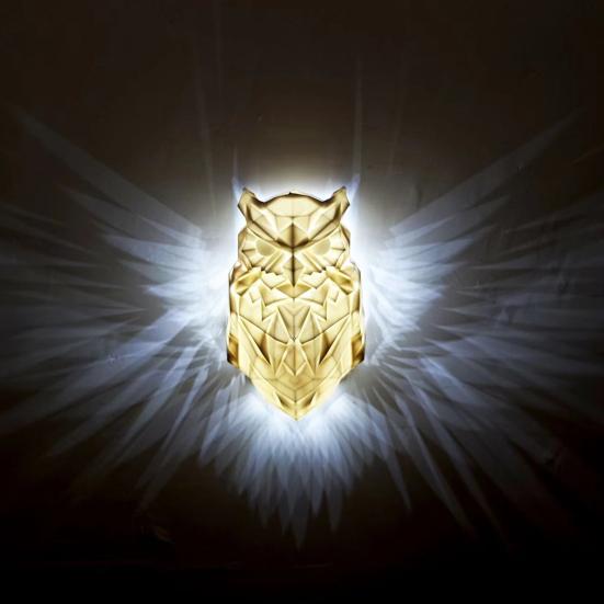 Настенный ночник в виде птицы 3D, белая лампа в виде совы, домашний офис, спальня, гостиная, прихожая, настенная декоративная светодиодная лампа в виде животного