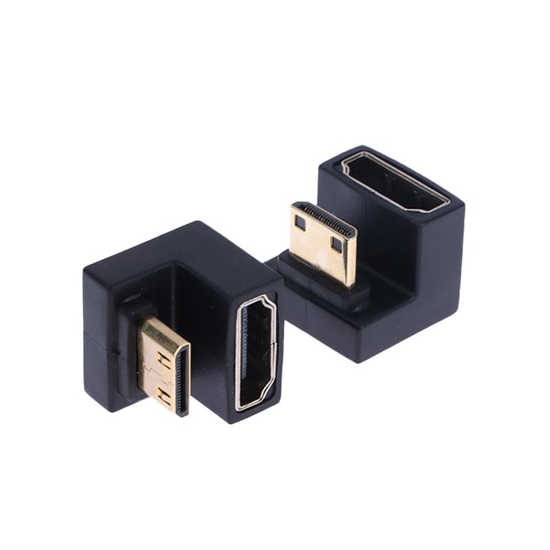 HDMI-совместимый адаптер U-образный L-конвертер с углом поворота 360 градусов Mini HD переходник HDMI-папа