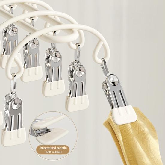 Ветрозащитная вешалка для одежды 20 прищепок вешалка для носков из нержавеющей стали сушилка для носков нижнего белья детской одежды подгузников полотенец