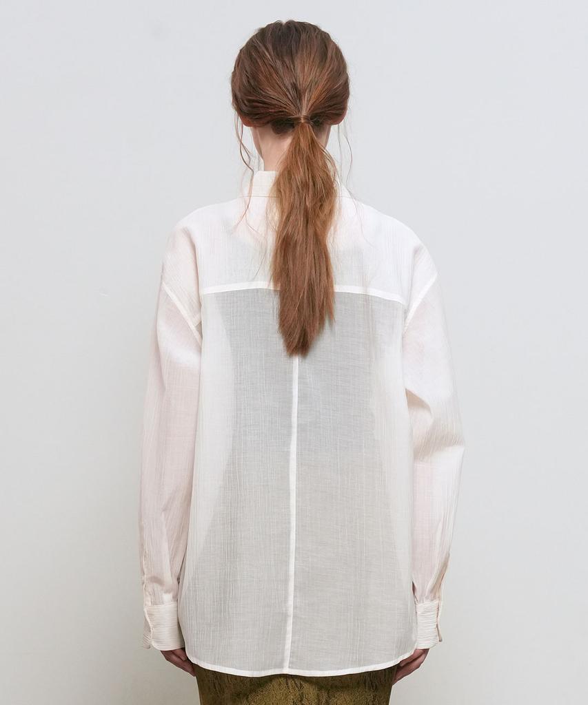 GENERALIDEA Summer Wrinkle Sheer Shirt [Ivory] / Wbe2L03531