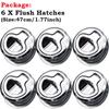 2/4/6/10PCS Plastic Marine Boat Round Deck Lock Flush Pull Slam Latches Lift Ring Handle RV Boat Yacht Hatch Door Lock