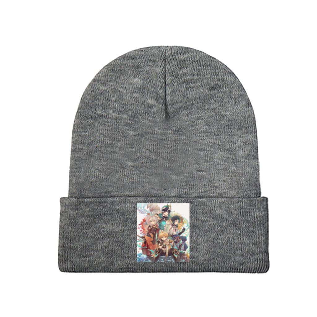 Genshin Impact Acg Anime Knitted Hat Beanie Winter Hat Warm Acrylic Hip Hop Kaedehara Kazuha Xiao Aether Caps Unisex Women